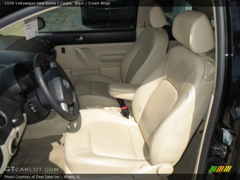 Black / Cream Beige 2008 Volkswagen New Beetle S Coupe