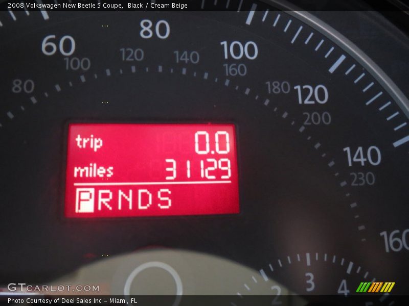 Black / Cream Beige 2008 Volkswagen New Beetle S Coupe