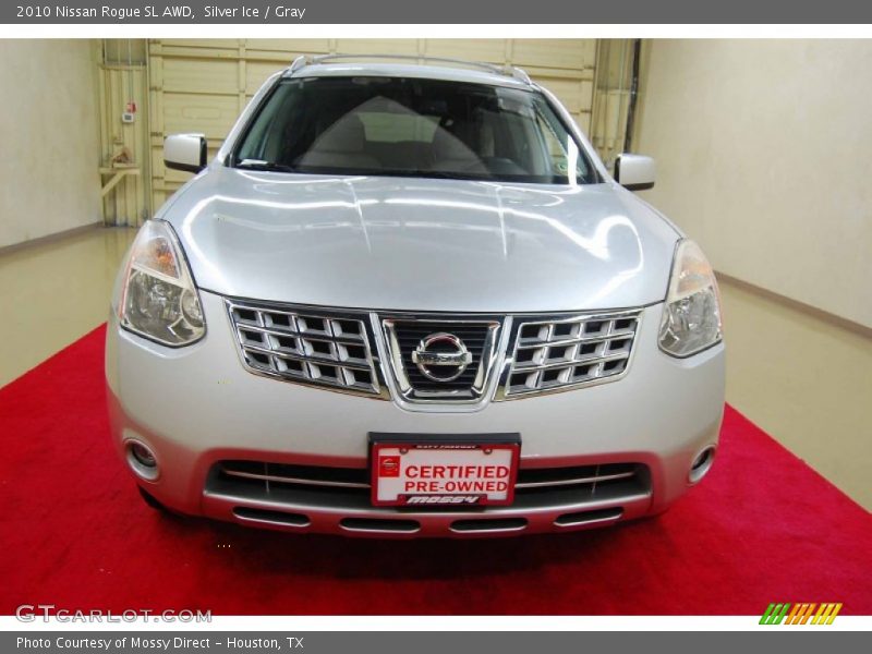 Silver Ice / Gray 2010 Nissan Rogue SL AWD