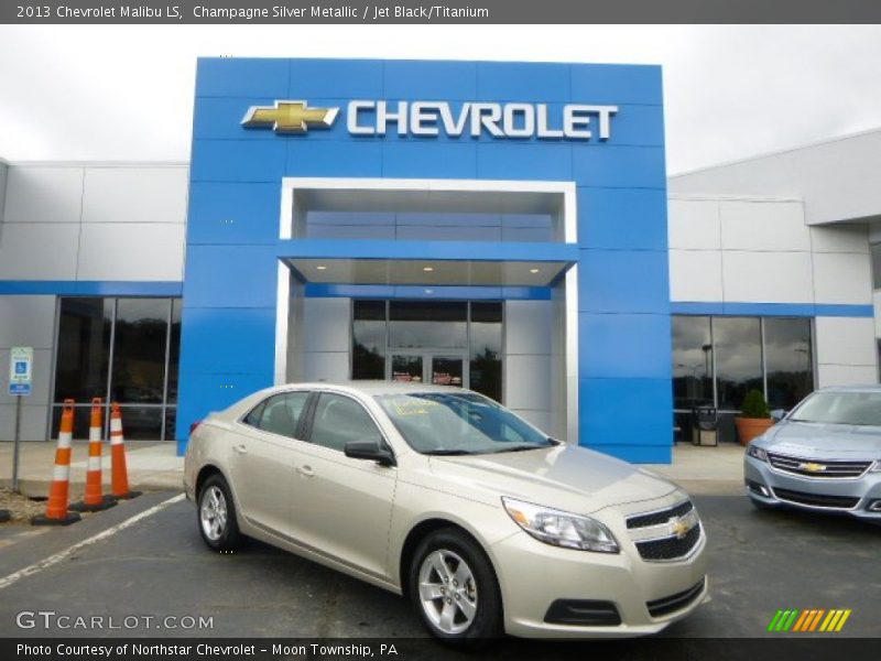 Champagne Silver Metallic / Jet Black/Titanium 2013 Chevrolet Malibu LS