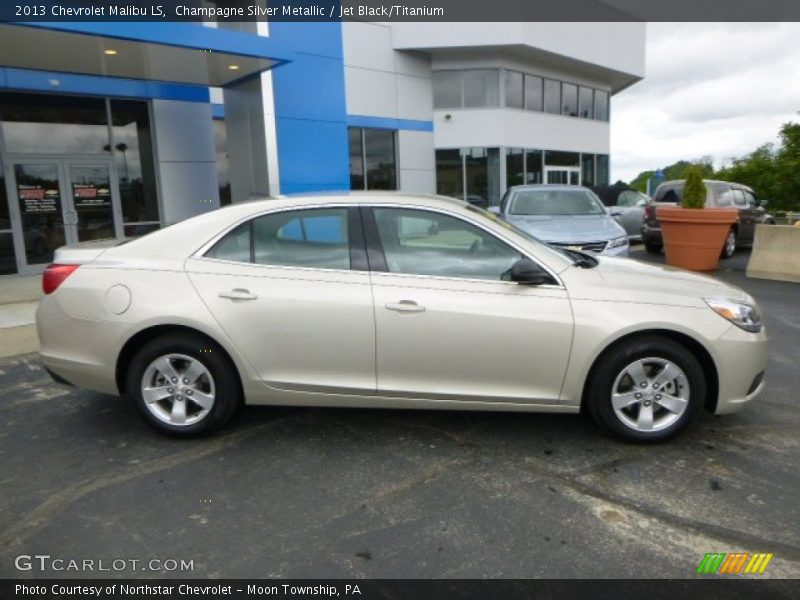 Champagne Silver Metallic / Jet Black/Titanium 2013 Chevrolet Malibu LS