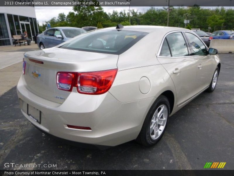 Champagne Silver Metallic / Jet Black/Titanium 2013 Chevrolet Malibu LS