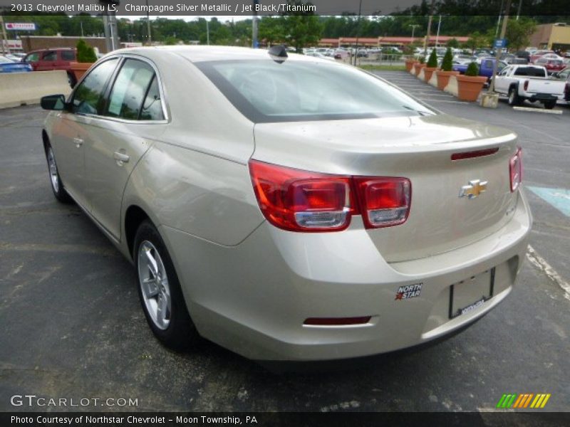 Champagne Silver Metallic / Jet Black/Titanium 2013 Chevrolet Malibu LS