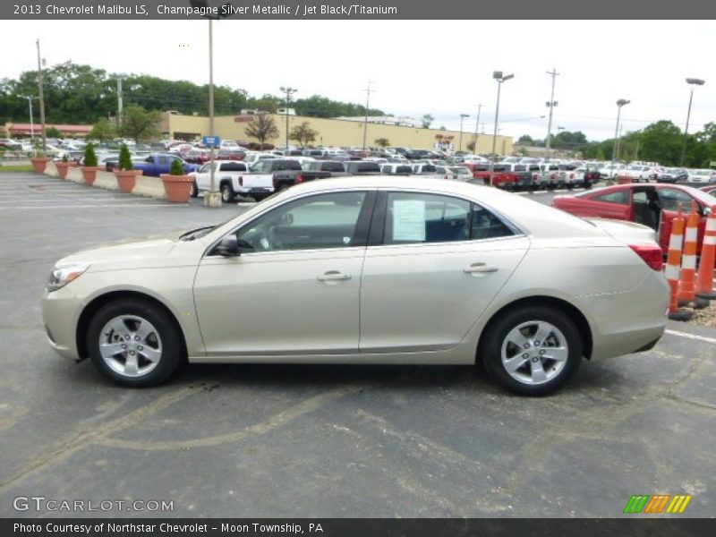 Champagne Silver Metallic / Jet Black/Titanium 2013 Chevrolet Malibu LS