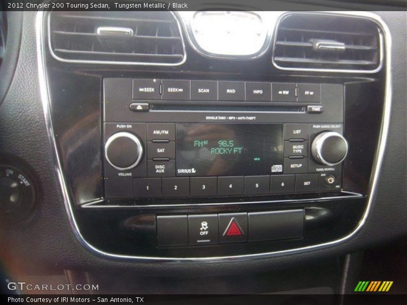 Tungsten Metallic / Black 2012 Chrysler 200 Touring Sedan