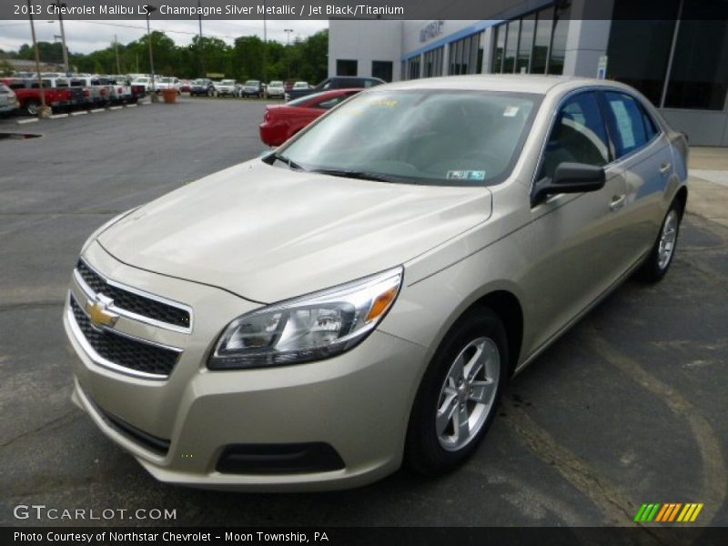 Champagne Silver Metallic / Jet Black/Titanium 2013 Chevrolet Malibu LS