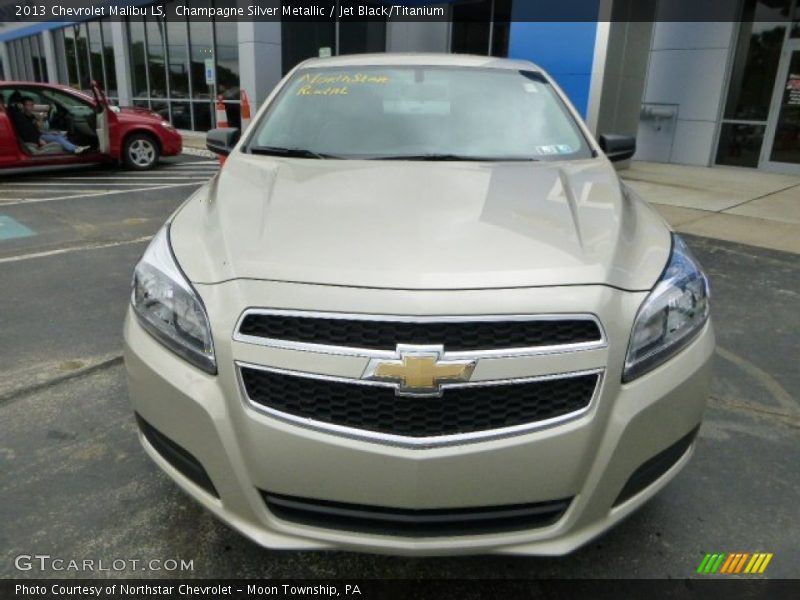 Champagne Silver Metallic / Jet Black/Titanium 2013 Chevrolet Malibu LS