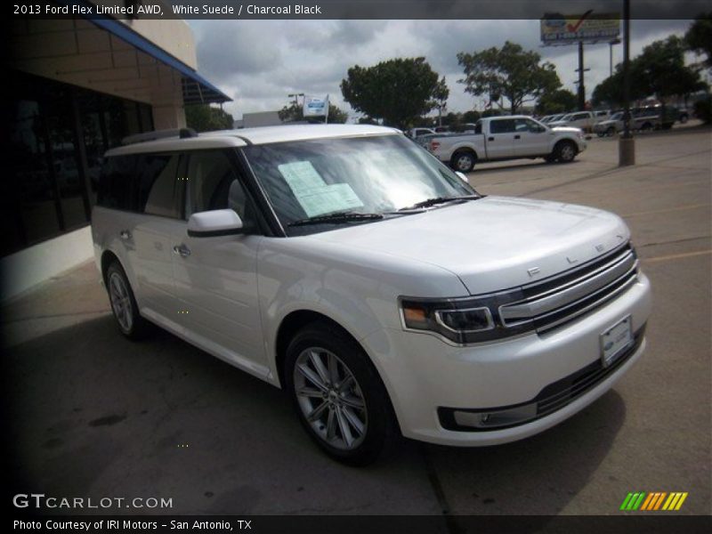 White Suede / Charcoal Black 2013 Ford Flex Limited AWD