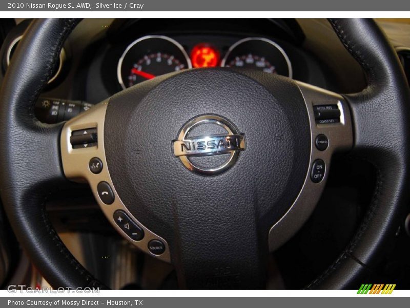 Silver Ice / Gray 2010 Nissan Rogue SL AWD