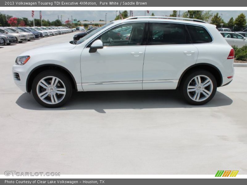 Pure White / Saddle Brown 2013 Volkswagen Touareg TDI Executive 4XMotion