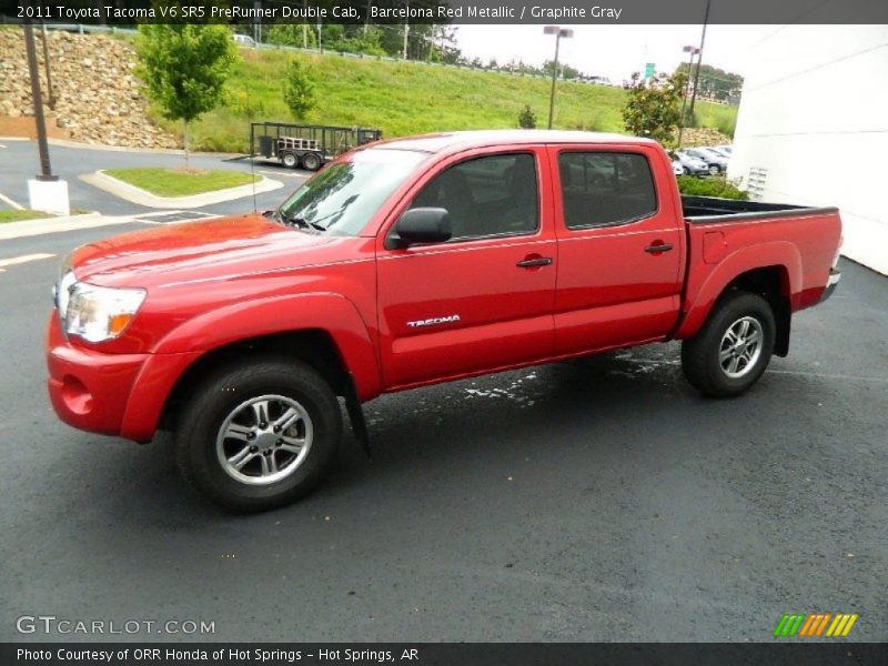 Barcelona Red Metallic / Graphite Gray 2011 Toyota Tacoma V6 SR5 PreRunner Double Cab