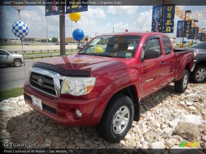 Impulse Red Pearl / Graphite Gray 2007 Toyota Tacoma V6 Access Cab 4x4