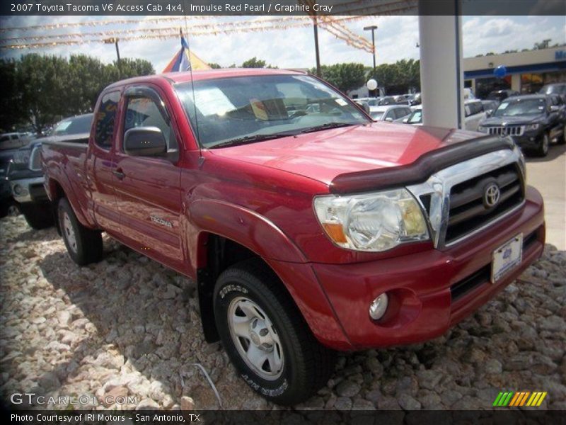 Impulse Red Pearl / Graphite Gray 2007 Toyota Tacoma V6 Access Cab 4x4