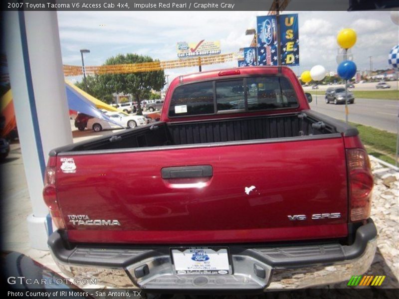 Impulse Red Pearl / Graphite Gray 2007 Toyota Tacoma V6 Access Cab 4x4