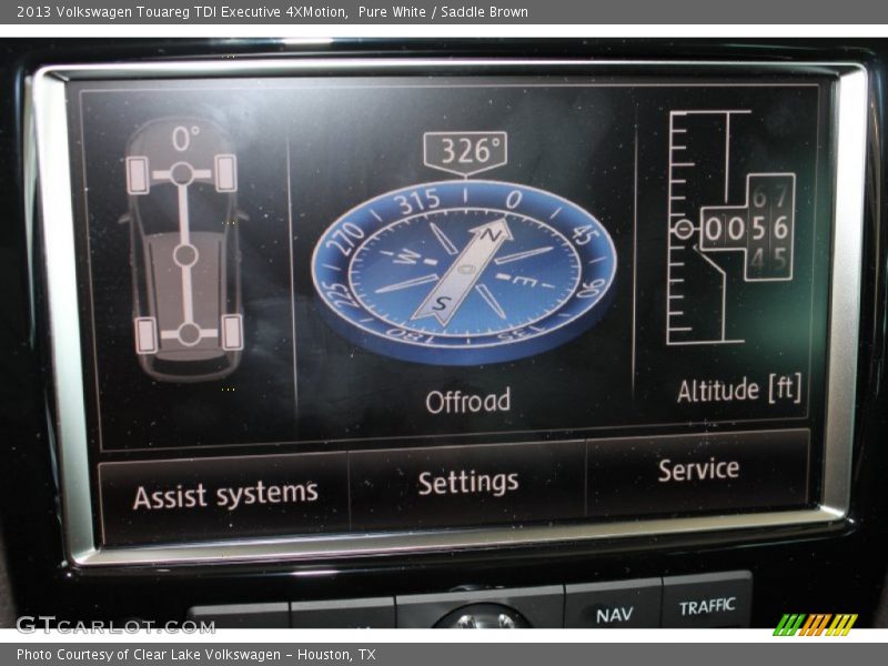 Pure White / Saddle Brown 2013 Volkswagen Touareg TDI Executive 4XMotion