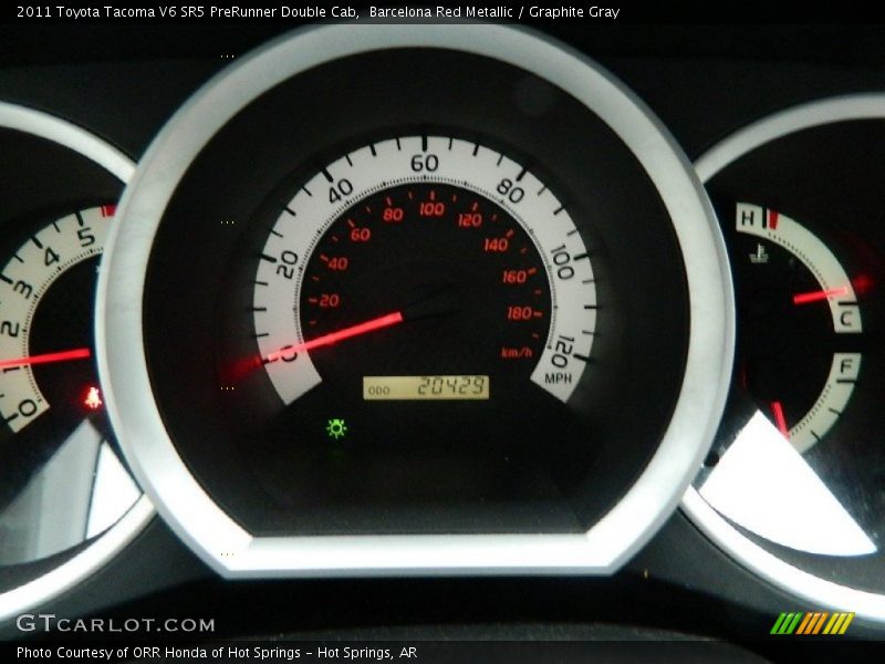 Barcelona Red Metallic / Graphite Gray 2011 Toyota Tacoma V6 SR5 PreRunner Double Cab
