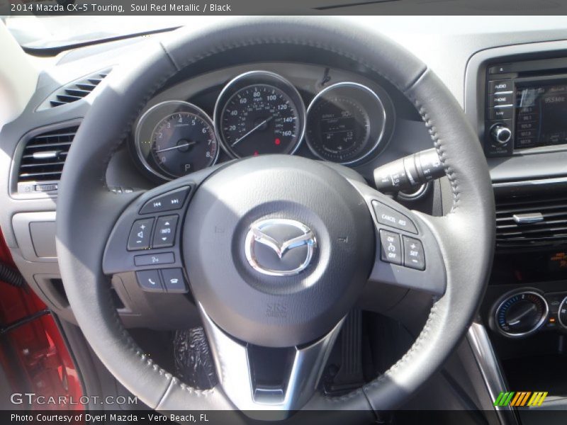 Soul Red Metallic / Black 2014 Mazda CX-5 Touring