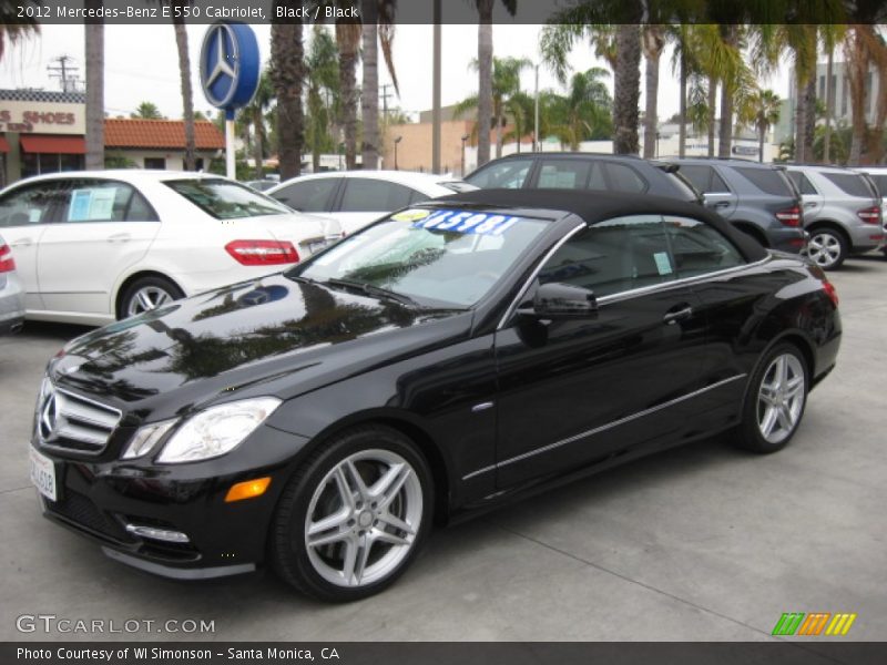 Black / Black 2012 Mercedes-Benz E 550 Cabriolet