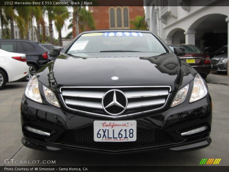 Black / Black 2012 Mercedes-Benz E 550 Cabriolet