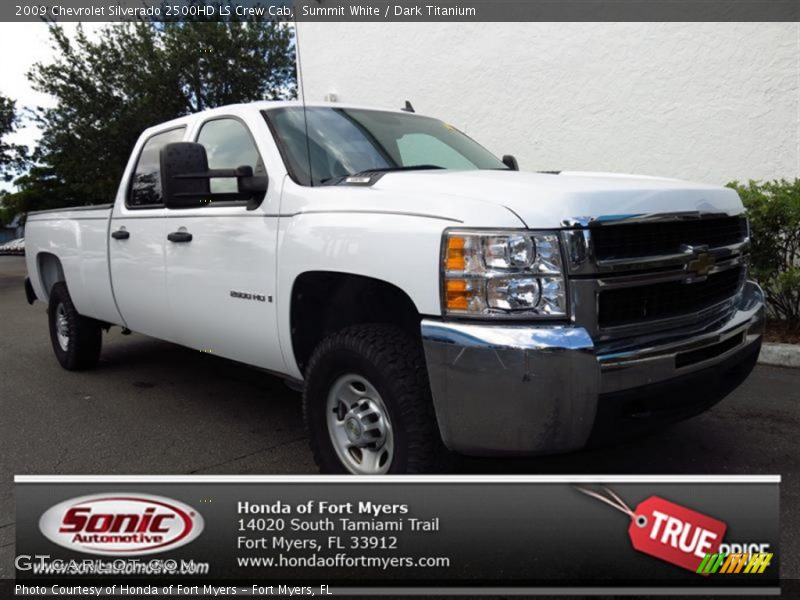 Summit White / Dark Titanium 2009 Chevrolet Silverado 2500HD LS Crew Cab