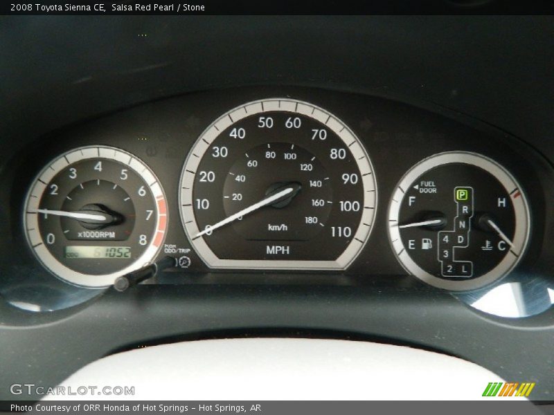  2008 Sienna CE CE Gauges