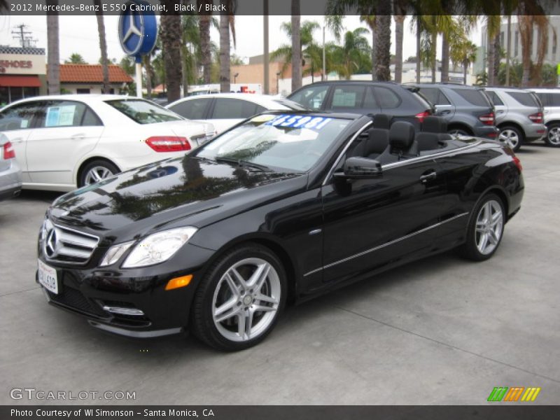 Black / Black 2012 Mercedes-Benz E 550 Cabriolet
