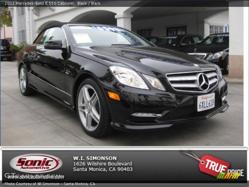 Black / Black 2012 Mercedes-Benz E 550 Cabriolet