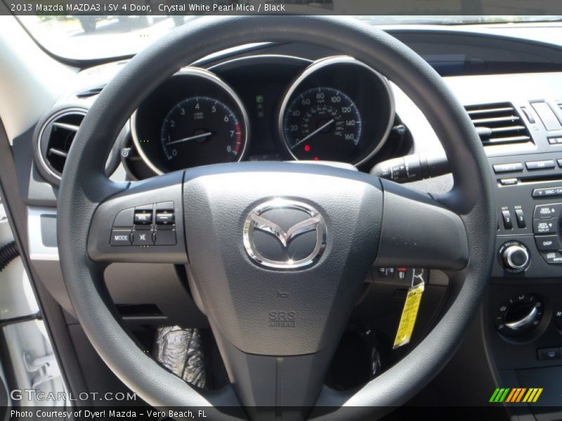 Crystal White Pearl Mica / Black 2013 Mazda MAZDA3 i SV 4 Door
