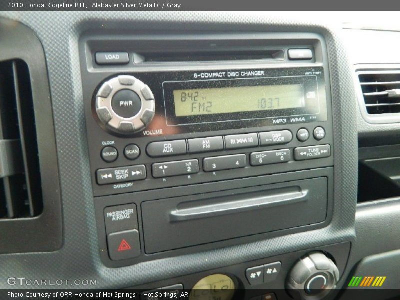 Alabaster Silver Metallic / Gray 2010 Honda Ridgeline RTL