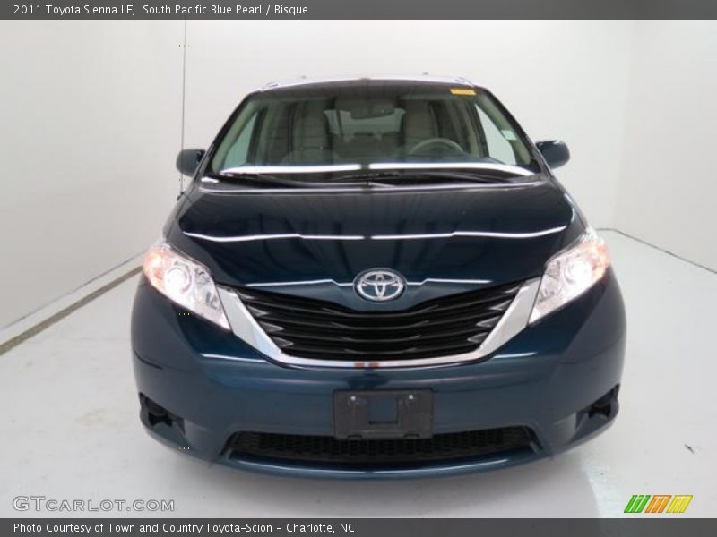 South Pacific Blue Pearl / Bisque 2011 Toyota Sienna LE