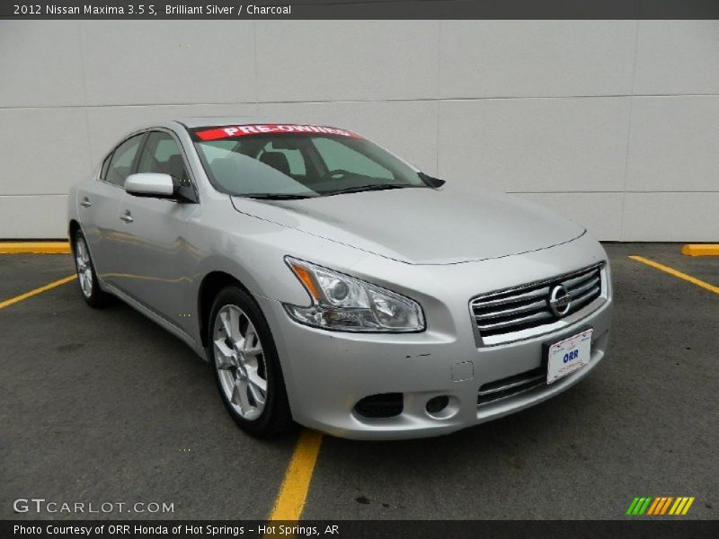 Brilliant Silver / Charcoal 2012 Nissan Maxima 3.5 S