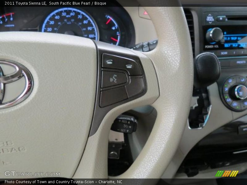 South Pacific Blue Pearl / Bisque 2011 Toyota Sienna LE
