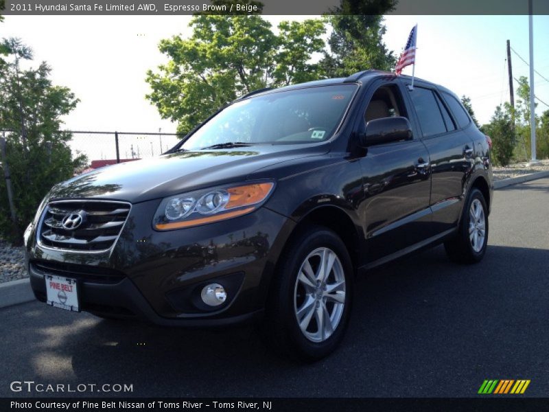 Espresso Brown / Beige 2011 Hyundai Santa Fe Limited AWD