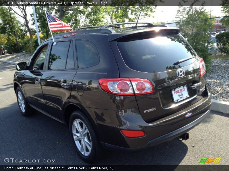 Espresso Brown / Beige 2011 Hyundai Santa Fe Limited AWD