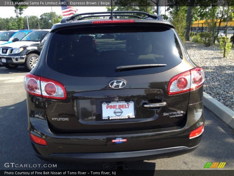 Espresso Brown / Beige 2011 Hyundai Santa Fe Limited AWD