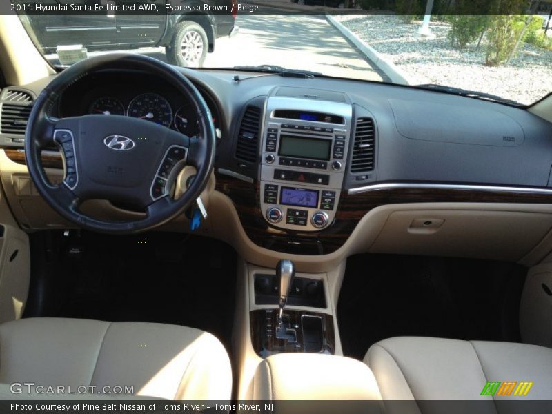 Espresso Brown / Beige 2011 Hyundai Santa Fe Limited AWD