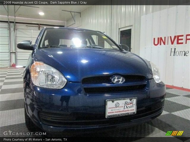Dark Sapphire Blue / Gray 2008 Hyundai Accent GS Coupe