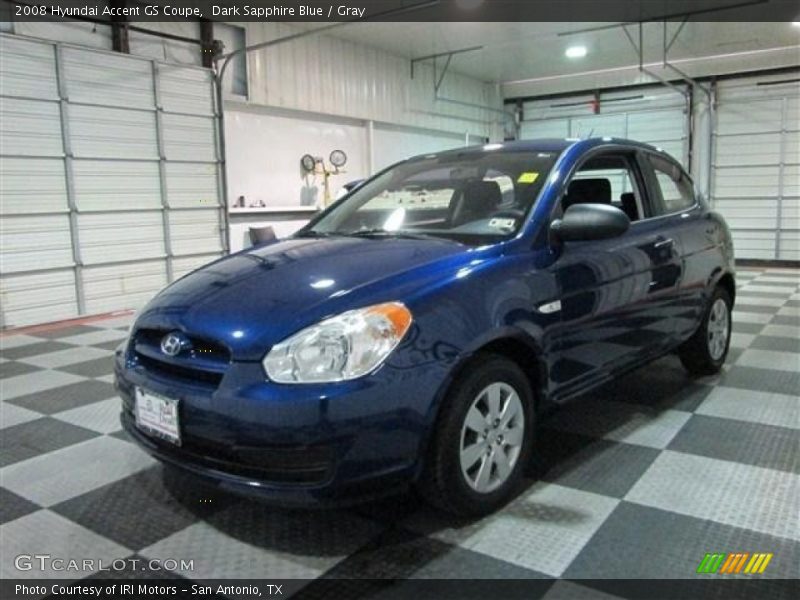 Dark Sapphire Blue / Gray 2008 Hyundai Accent GS Coupe
