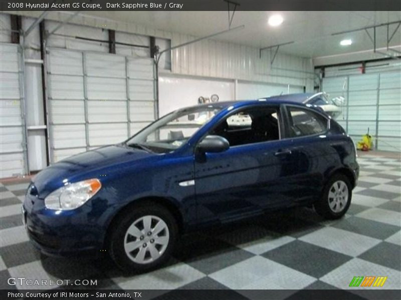 Dark Sapphire Blue / Gray 2008 Hyundai Accent GS Coupe