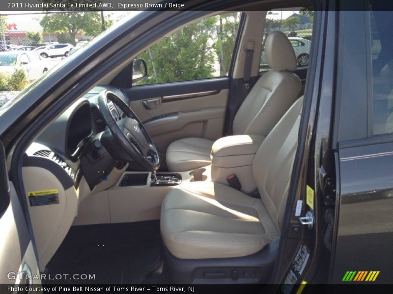 Espresso Brown / Beige 2011 Hyundai Santa Fe Limited AWD