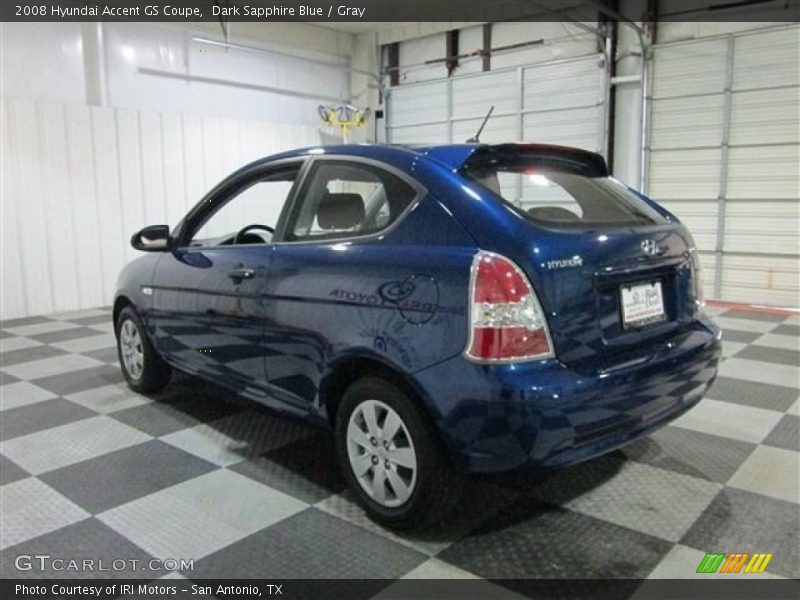 Dark Sapphire Blue / Gray 2008 Hyundai Accent GS Coupe