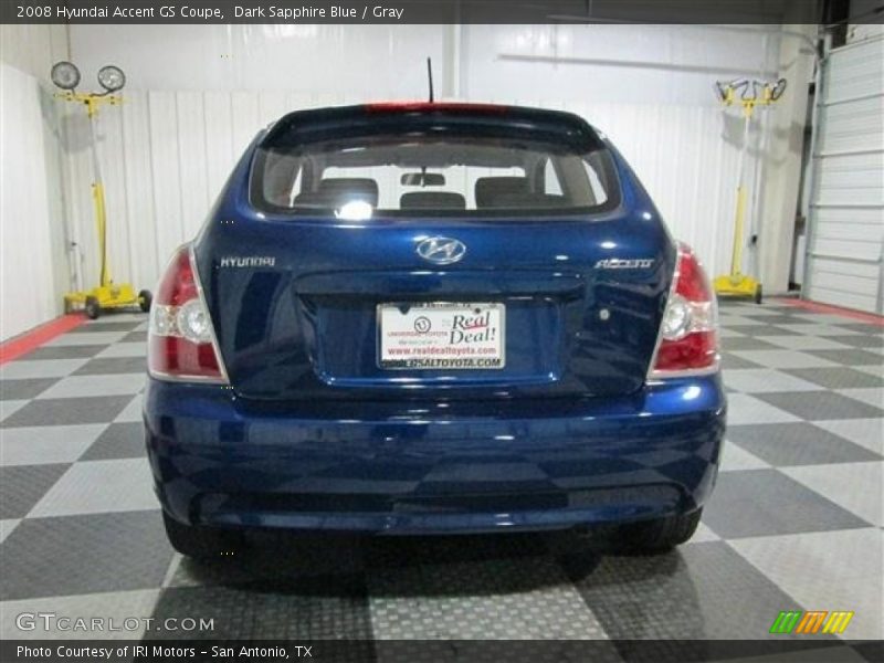 Dark Sapphire Blue / Gray 2008 Hyundai Accent GS Coupe