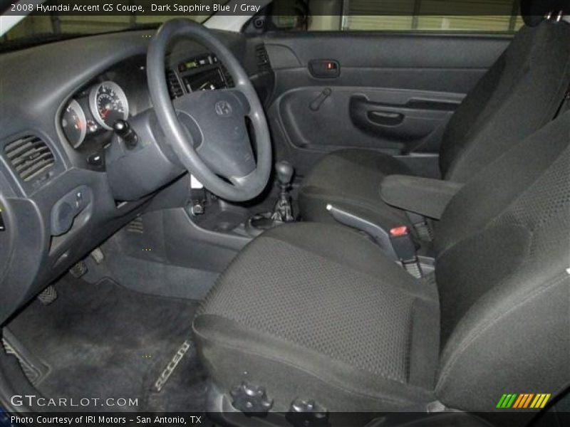 Dark Sapphire Blue / Gray 2008 Hyundai Accent GS Coupe