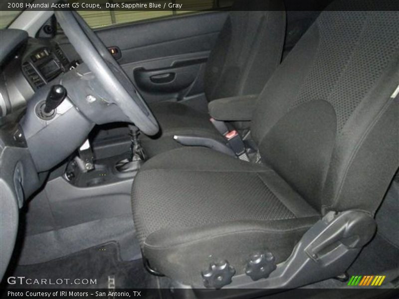 Dark Sapphire Blue / Gray 2008 Hyundai Accent GS Coupe