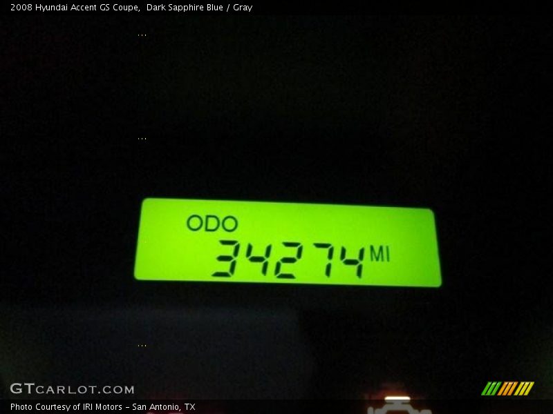 Dark Sapphire Blue / Gray 2008 Hyundai Accent GS Coupe