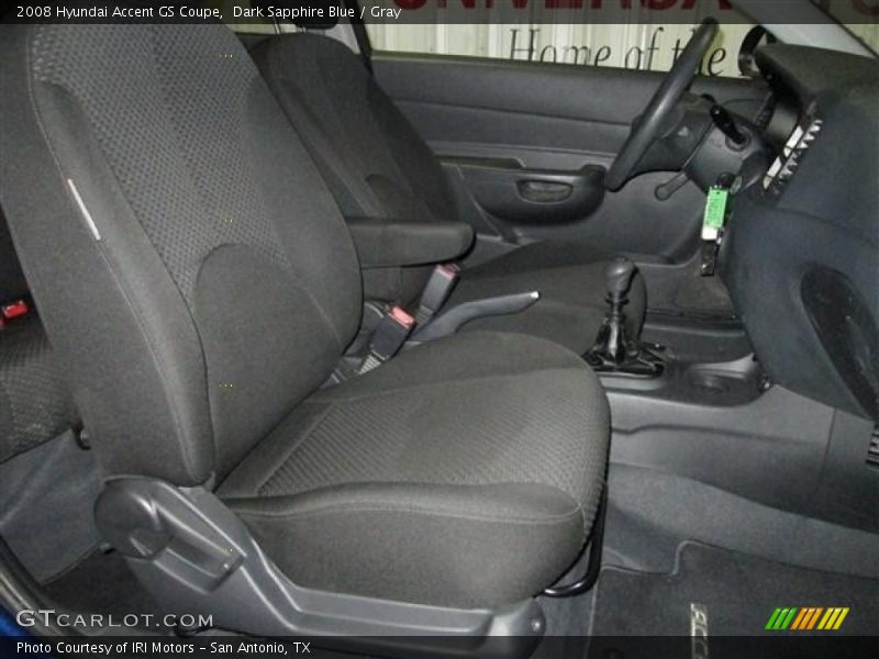 Dark Sapphire Blue / Gray 2008 Hyundai Accent GS Coupe