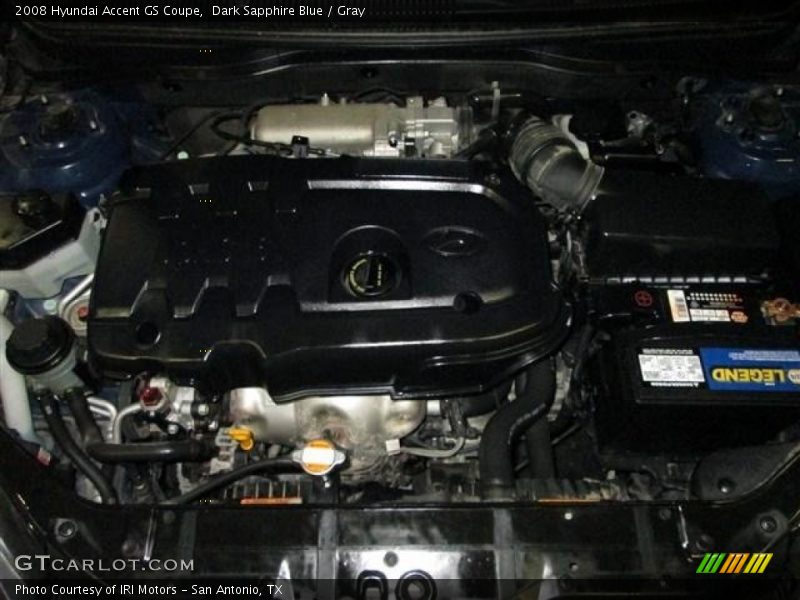 Dark Sapphire Blue / Gray 2008 Hyundai Accent GS Coupe