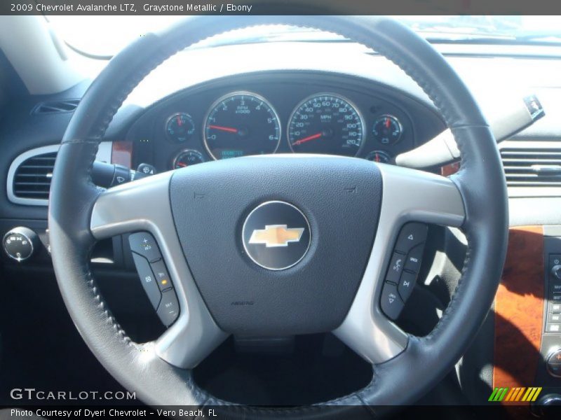 Graystone Metallic / Ebony 2009 Chevrolet Avalanche LTZ