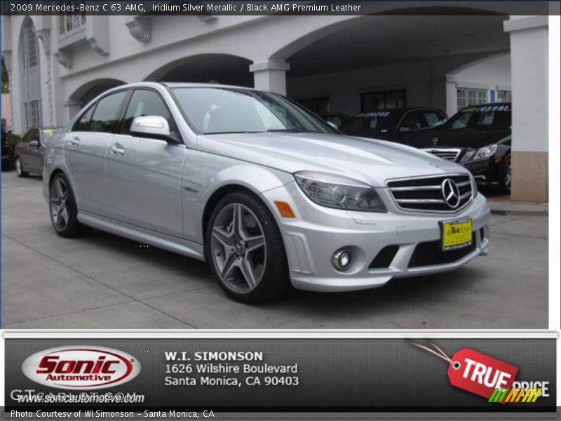 Iridium Silver Metallic / Black AMG Premium Leather 2009 Mercedes-Benz C 63 AMG