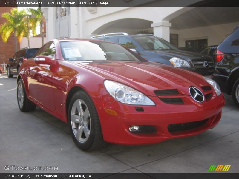 Mars Red / Beige 2007 Mercedes-Benz SLK 280 Roadster